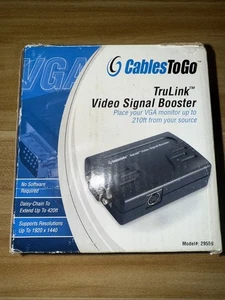 Cables To Go TruLink Video Signal Booster Model 29559 with Power Adapter and Box - Picture 1 of 14