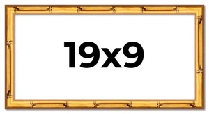 19x9 Frame Gold Bamboo Picture Frame Modern Photo Frame UV Acrylic, Acid Free - Picture 1 of 10