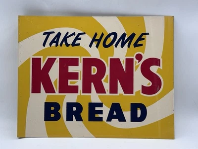 Vintage KERN'S Bread Flange Metal Advertising Sign Double Sided 18” X 14” - Image 1 of 4