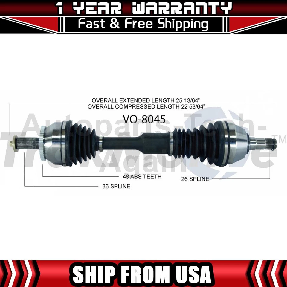 1 eje CV delantero izquierdo Trakmotive para Volvo XC90 2003-2007 Foto 1 de 1