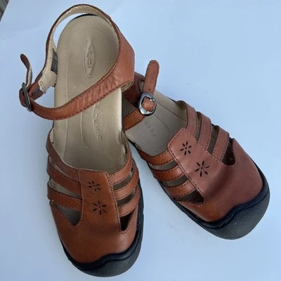 Sandalia de cuero marrón Keen Cush Mary Jane Slingback para mujer Paradise talla 8,5 Foto 1 de 4