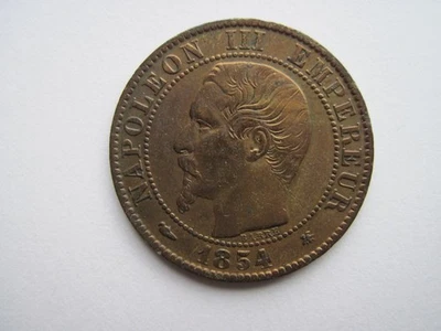 5 centimes napoleon III 1854 BB petite abeille - Photo 1/4