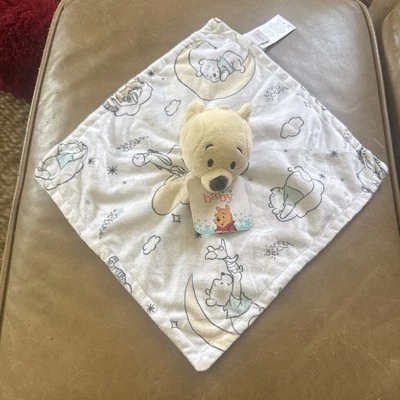 迪士尼宝贝小熊维尼和朋友安全毯 Lovey 全新带标签 毛绒玩具 — 第 1/4 张图片