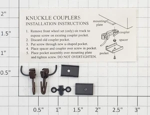 Acoplador de nudillos estándar Athearn MCH112X 818 HO (juego de 2) - Imagen 1 de 1
