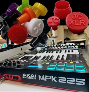 Jackcaps For Akai MPK 225 25 49 61 Keyboards Rubber Dust Plugs 2 Midi 2 Audio - Picture 1 of 21