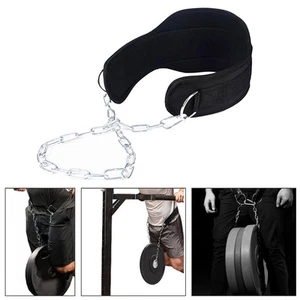 Polyester Dip Belt Bodybuilding Weight Lifting Chain Gym Adjustable Chain - Picture 1 of 4
