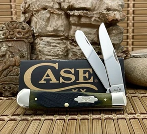 Case XX USA 2025 Sawcut Olive Green Bone 39230 Stainless Trapper Pocket Knife - Picture 1 of 4