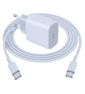 Caricatore Caricabatteria 30W + Cavo USB-C Compatibile Iphone Smartphone - Immagine 1 di 4