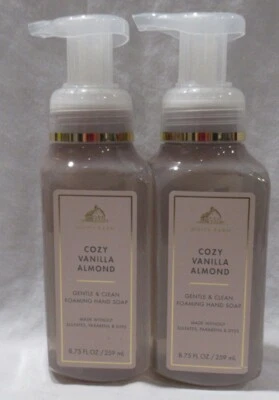 White Barn Bath & Body Works Gentle & Clean Hand Soap Set 2 COZY VANILLA ALMOND - Image 1 of 4