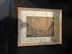 Interiror of Building Print in Mirrored Frame - Picture 1 of 2