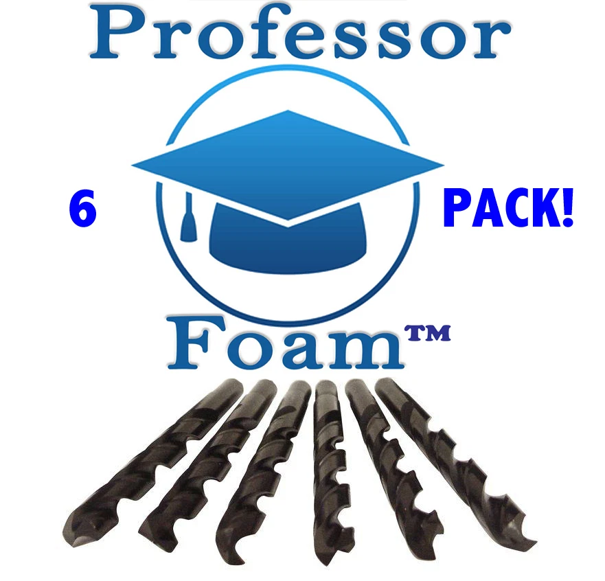 PROFESSOR FOAM™ Professor Foam 6 pack Clean Out Drill Bits FITS Fusion CS RD0202 MIX CHAMBER