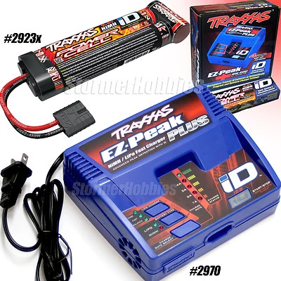 Cargador iD Traxxas EZ-PEAK PLUS y (1) Batería NiMH de 8,4 V 3000 mAh para SLASH 2923x Foto 1 de 4