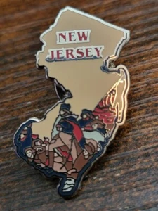 Peter David United States USA State Travel Hat Lapel Pin - New Jersey - Picture 1 of 3
