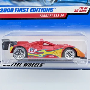 Hot Wheels 2000 First Editions #11 Ferrari 333 SP Red Sports Car - Picture 1 of 6