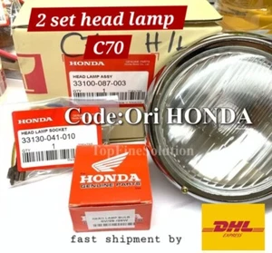 x2 Juego Conjunto Lámpara Cabeza Pasaporte Honda C70 - Juego Completo con Enchufe y Bombilla - Imagen 1 de 6