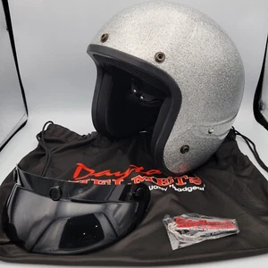 Daytona Helmets CRUISER-SILVER METAL FLAKE DOT Motorcycle Helmet SZ M DC7-S-M - Picture 1 of 18
