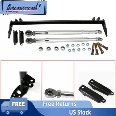 New Front Traction Control Lower Tie Bar Kit For 92-01 Honda Civic Acura Integra - Image 1 of 4