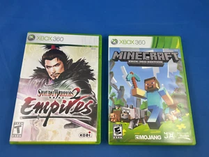 Samurai Warriors 2 Empires y Minecraft Xbox 360 ~ Probado ~ Envío Gratis ~ - Imagen 1 de 18