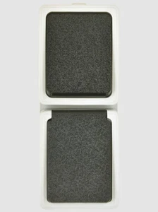 HEITECH Wechselschalter/Steckdosen Kombination AP mit Klappdeck. IP 44, VDE Weiß - Bild 1 von 1