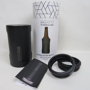 NEW Brumate Matte Black Hopsulator bott'l, 12 oz. Bottle Cooler Stainless Steel - Picture 1 of 11