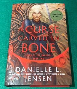 A Curse Carved in Bone Danielle L. Jensen SIGNED 1st/1st HC DJ 2025 Red Spayed - Picture 1 of 13