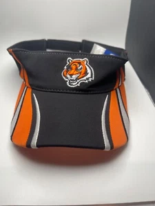 Vtg 2000s Cincinnati Bengals Visor Hat Cap Reebok On Field NFL No Huddle Flames - Picture 1 of 5