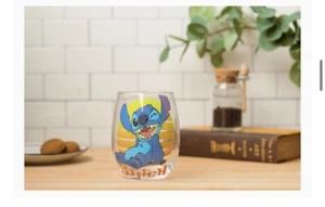 Lilo and Stitch Disney Sunset Stemless 20 Oz Wine Glass - Picture 1 of 4