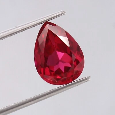 Pigeon Red Mozambique Ruby 12x9mm Pear Cut Gem | AAA Quality Loose July Gemstone - Image 1 of 4