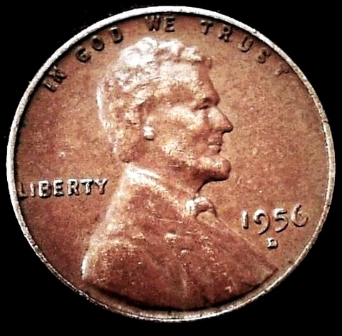 1956-D/D Lincoln Wheat Cent BN Cover