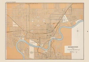 Historische Karte - Edmonton Kanada - Chalifour 1915 - 33,22 x 23 - Vintage Wandbild - Bild 1 von 20
