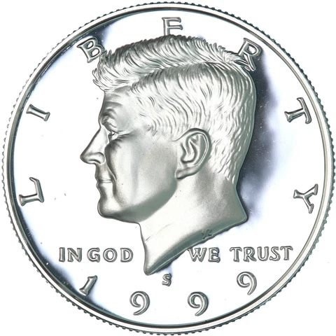 1999 S Kennedy Half Dollar Gem Deep Cameo 90% Silver Proof Cover