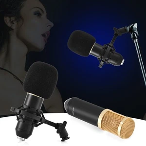 3.5Mm Wired Computer Condenser Mic Studio Recording Mic With Shock Stand AM - Afbeelding 1 van 15