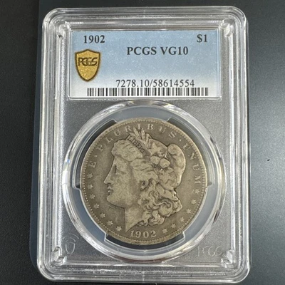 1902 Silver Morgan Dollar PCGS VG10 Very Good - Image 1 of 3