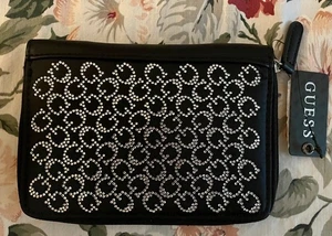 GUESS Women's Passport Case Black Glitter, NWT! - Picture 1 of 4