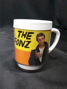 Vintage The Fonz Happy Days 1976 Cup Mug Fonzie Mid Century TV Pop Culture - Picture 1 of 7