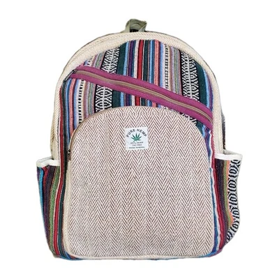 Mochila grande de cáñamo puro Foto 1 de 4