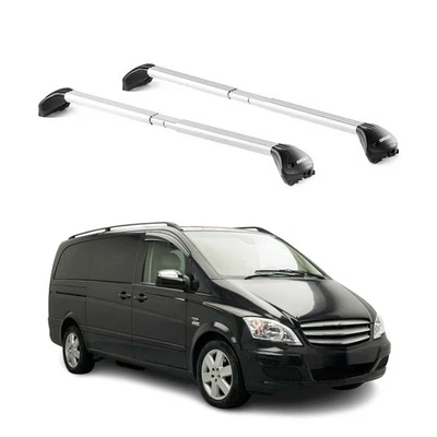 For Mercedes-Benz Metris 16-23 OMAC USA Gray Raised Roof Rails Cross Bars Foto 1 de 4