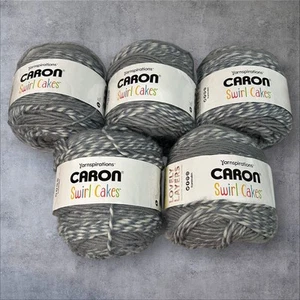 NEW, 5 Skeins of CARON SWIRL CAKES in "Toasted Blueberry" 8 OZ.ACRYLIC/WOOL - Picture 1 of 7