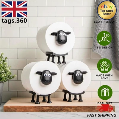 1-3x FUNNY SHEEP TOILET PAPER HOLDER QUIRKY BATHROOM DECOR LOO ROLL STORAGE UK