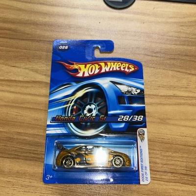⁣Hot Wheels 2006 First Editions #28/38 Honda Civic Si #028 Gold  Moc - Image 1 of 2