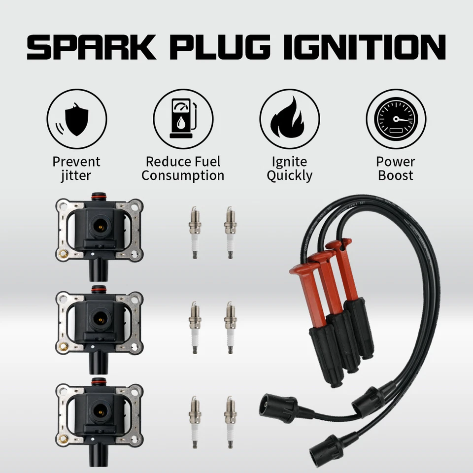 3 Ignition Coil + Plug + Wire For Mercedes-Benz S320 E320 C280 SL320 UF527 UF137 Foto 1 de 4