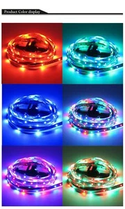 5M/16.4FT RGB 3528 300LED Strip Light SMD+44/24Key Remote Control+12V Power set - Picture 1 of 17