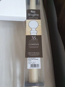 Woodline Cream Wooden Curtain Pole - Picture 1 of 3