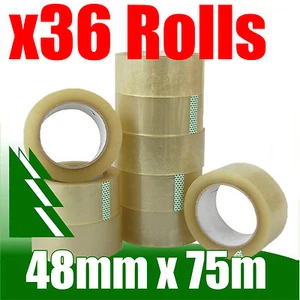 36 x Rolls Clear Packing Packaging Tape 48mm x 75m - Picture 1 of 1