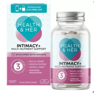 Health and Her Intimacy+Multi Nutrient Support Supplement 60 Capsules Long Expi - Picture 1 of 2