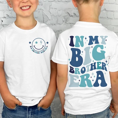 In My Big brother Era shirt- Vintage Vibes Big brother retro Pocket Tee - Image 1 of 4
