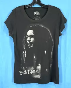 BOB MARLEY Face/Portrait BLACK SHORT SLEEVE Graphic SLIM FIT TOP T-Shirt Sz XL - Picture 1 of 5