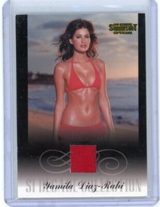 YAMILA DIAZ-RAHI 2012 SPORTS ILLUSTRATED SI SWIMSUIT #YR/M RED BIKINI RELIC CARD