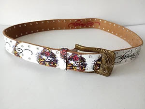 Cinturón vintage Ed Hardy para mujer talla única de cuero - Imagen 1 de 8