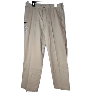 Haggar Pants Mens 36x30 Oatmeal Original Fit Plain Front Straight Leg Khaki NEW - Picture 1 of 8